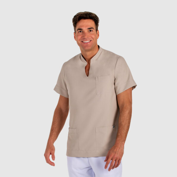 BLUSÓN DYNEKE MICROFIBRA BEIGE UNISEX PARA SANITARIOS