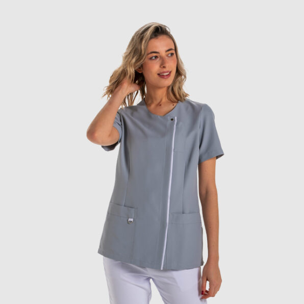 CHAQUETA DYNEKE SEÑORA GRIS TAPETA BLANCO