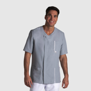 CHAQUETA DYNEKE HOMBRE MANGA CORTA GRIS TAPETA