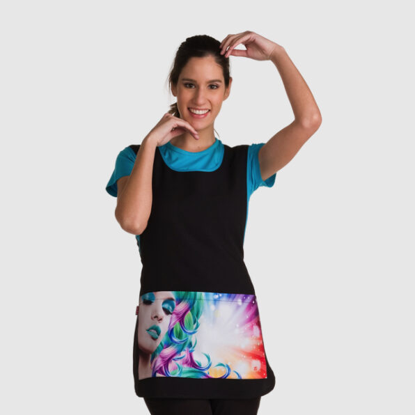 ESTOLA DE COCINA MUJER DIBUJO DE MECHONES