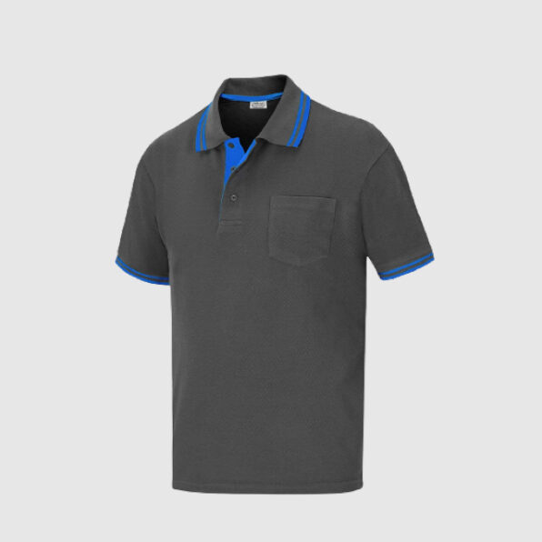 POLO VESIN BICOLOR TERGAL UNISEX MANGA CORTA Y BOLSILLO
