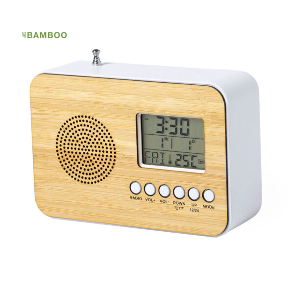RELOJ RADIO MAKITO "TULAX" LÍNEA NATURE MULTIFUNCIONES