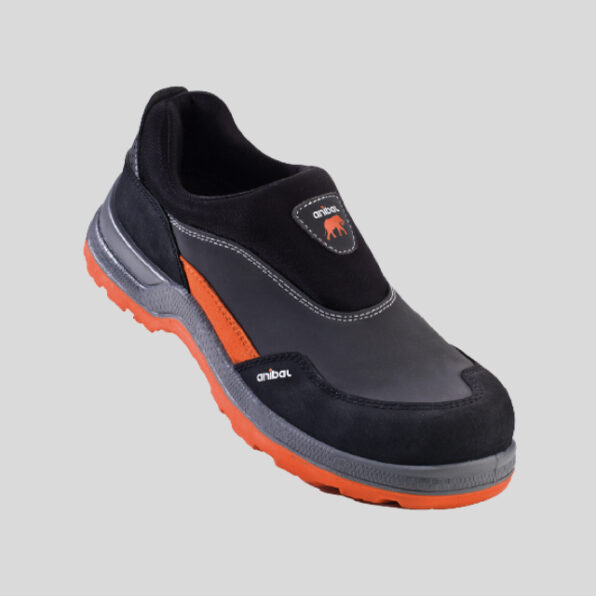 ZAPATO ANIBAL MOD. "ATENAS" TIPO MOCASÍN PIEL MICROFIBRA AFELPADA EN S3