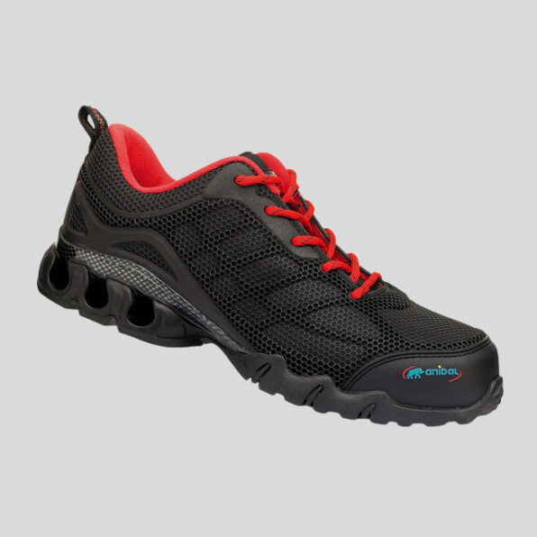 ZAPATO ANIBAL MOD. "KRONOS" DEPORTIVO NEGRO CORTE INYECTADO DE PU