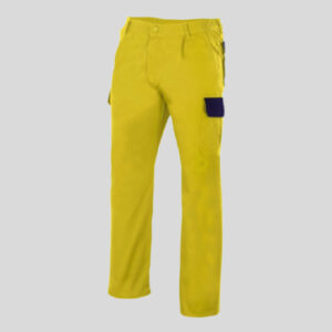 PANTALÓN LARGO VELILLA AMARILLO Y MARINO MULTIBOLSILLOS